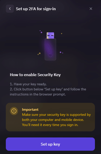 Kraken 2FA Security Key