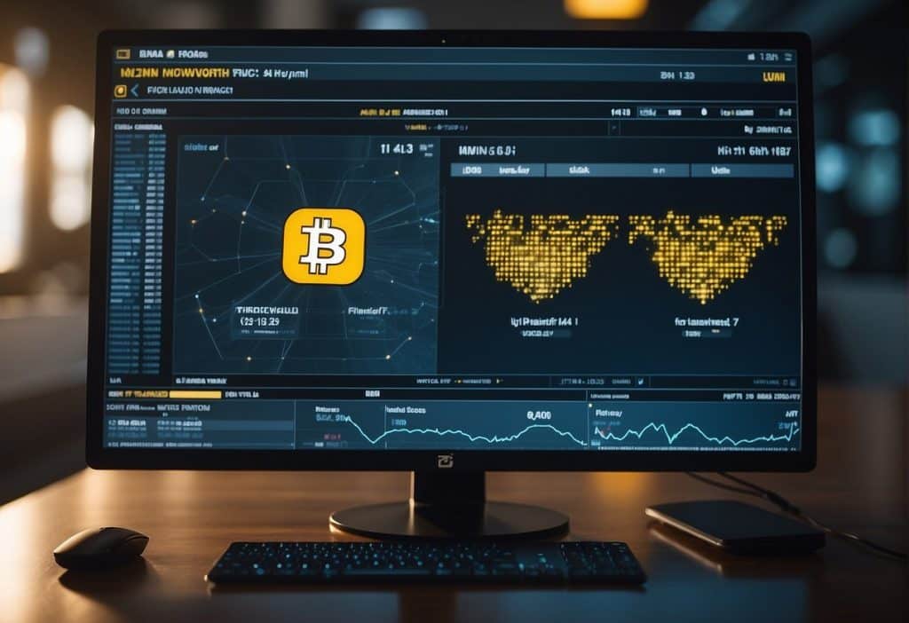 A computer screen displays a Binance withdrawal transaction with a unique crypto network address