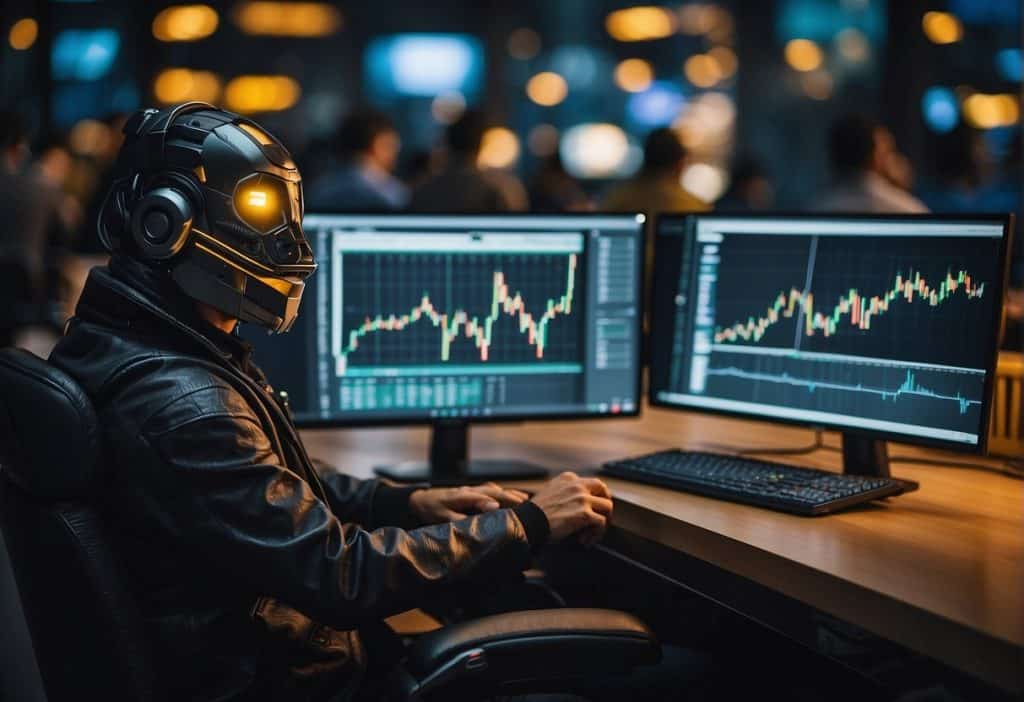 Multiple trading bots on Binance platform executing buy and sell orders simultaneously