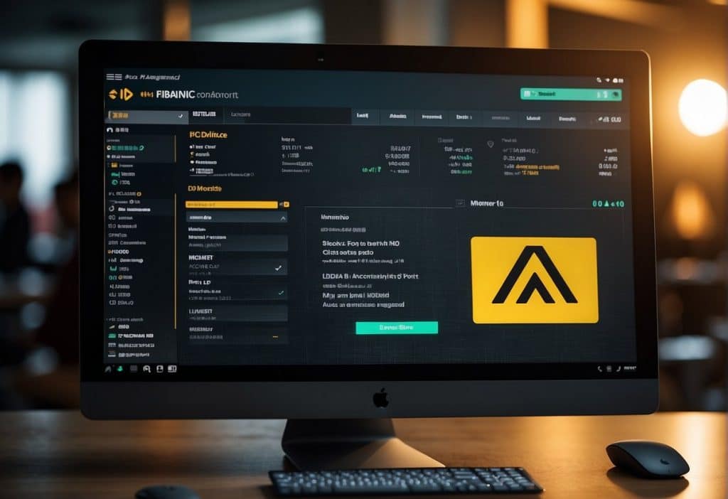 A computer screen displaying the Binance website with a highlighted "Delete Account" button