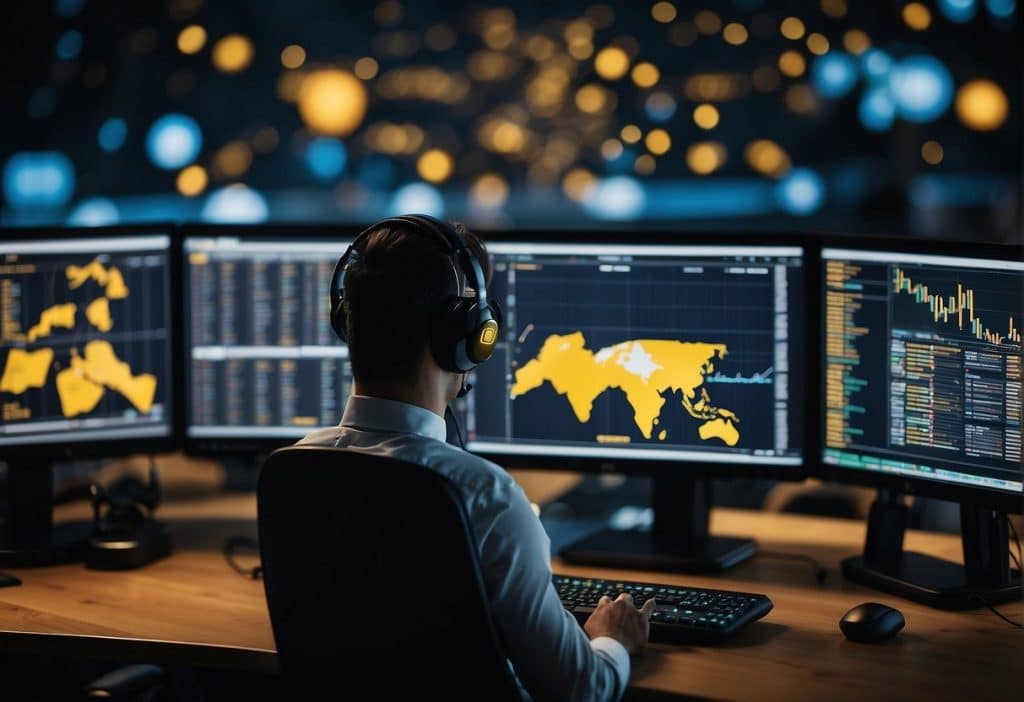 Traders on Binance Futures monitor the Binance Funding Rate, analyzing charts and data for potential trading opportunities