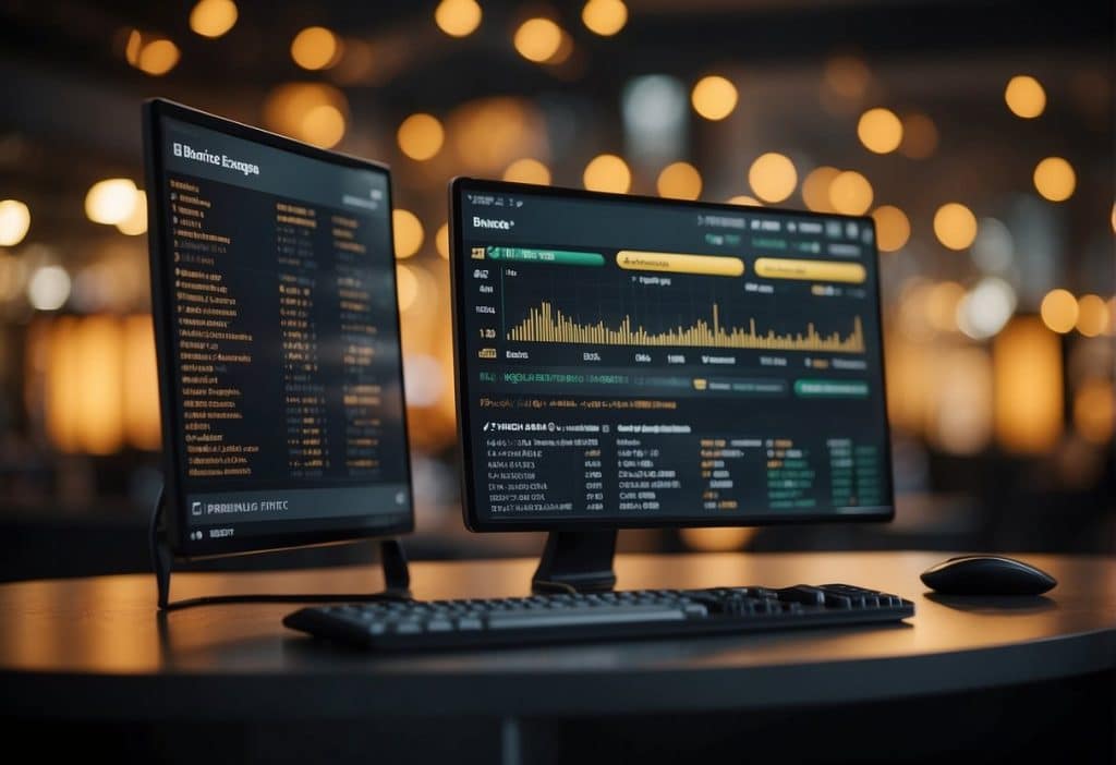 A computer screen showing a list of delisted tokens on the Binance exchange, with a "Frequently Asked Questions" section highlighted